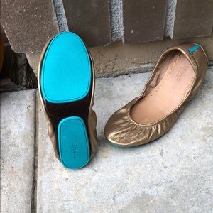 Metallic Gold Tieks- like new